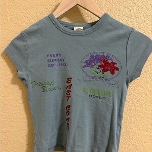 Urban Outfitters Blue Graphic Tee